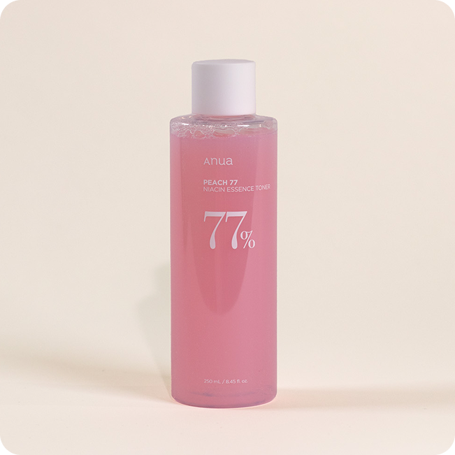 Toner Anua Peach 77% 250ml, lotion tonique hydratante et rafraîchissante pour peau sèche, présent dans le Coffret Hydra+ - Peau Sèche Coffret.