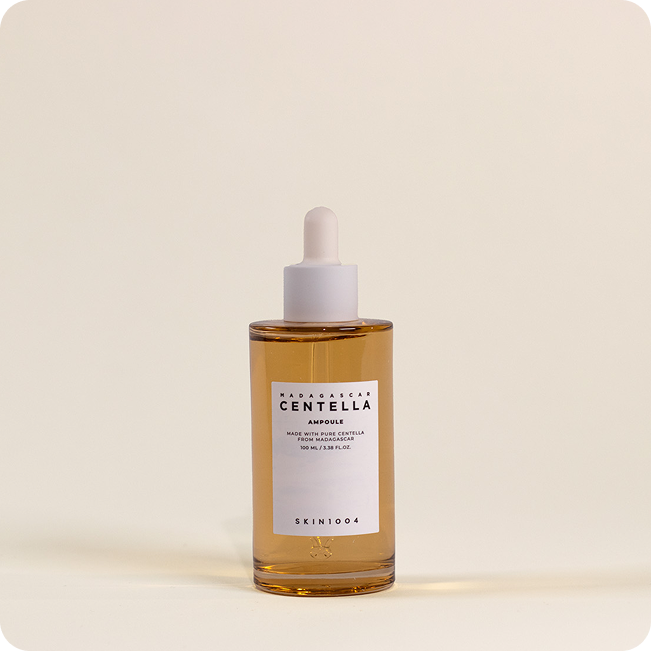 Ampoule Centella SKIN1004 100ml, sérum réparateur et apaisant pour peau sèche, contenu dans le Coffret Hydra+ - Peau Sèche Coffret.